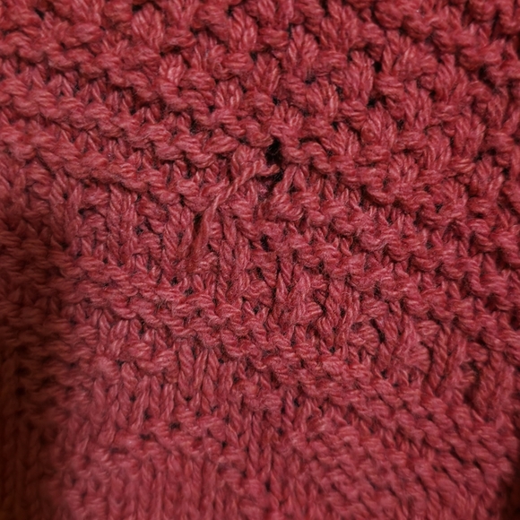 Vintage Knit 100% Cotton Red Cardigan Sweater | 90s Vibe Button Down Long Sleeve - Picture 11 of 11